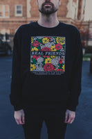 Floral Black Crewneck Sweater